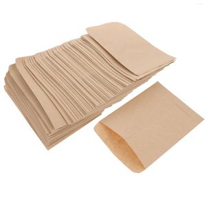 Gift Wrap 100 Pcs Kraft Papieren Zak Rijst Opslag Kleine Enveloppen Vintage Draagbare Zakjes Zakken Opslaan Maïs Verpakking Tuin