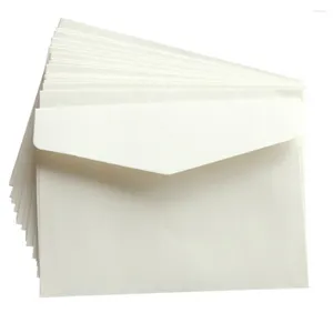 Cadeaupapier 100 stuks Mini blanco envelop Document opbergtas Geen woord Enveloppen Mail Sack Kaarten Inpakpapier Briefverpakking Wit