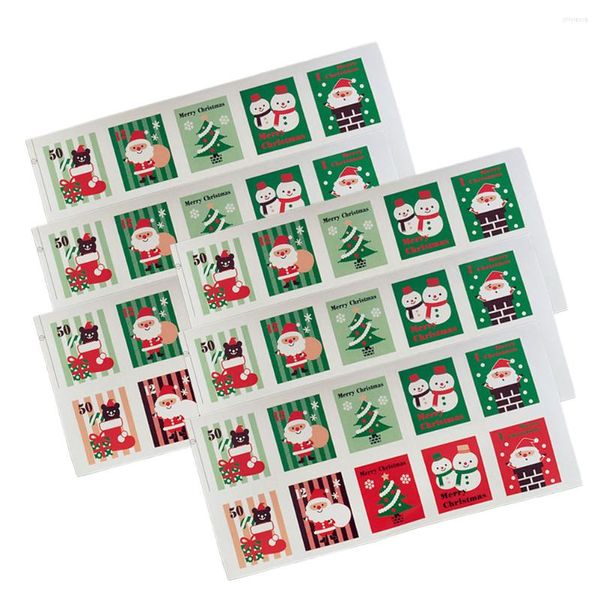 Envoltura de regalo 100 piezas Pegatinas Holiday Kids Cake Box Etiquetas Etiquetas Pegatina