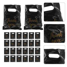 Enveloppe-cadeau 100 pcs merci sac de marchandise sac en vrac petit avec poignées de poignée PVC shopping