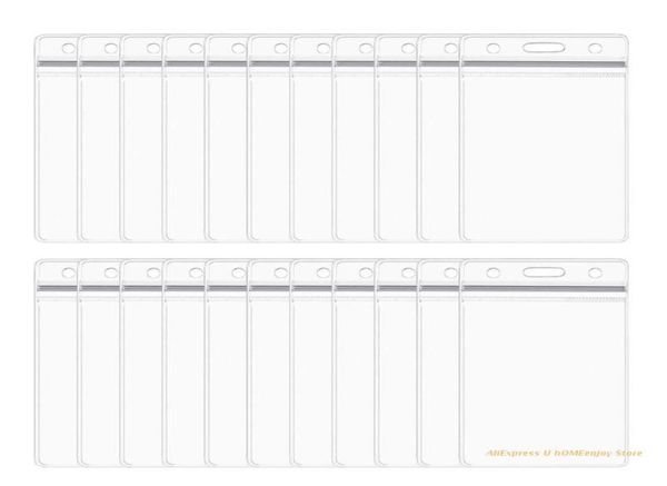 Envoltura de regalo 100 PCS impermeable Nombre de plástico transparente vertical Tabla de identificación de insignia Taskers Dropship8712395