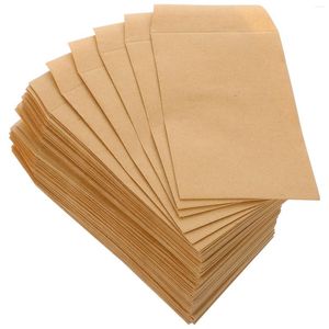 Emballage cadeau 100 pièces carte de mariage cartes vierges petites enveloppes argent courrier sac économie d'argent papier Kraft stockage de pièces de monnaie