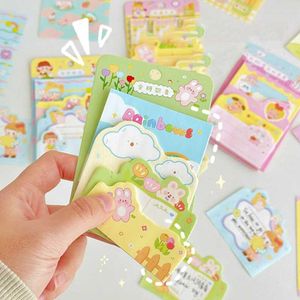 Geschenkwikkeling 100 blad Office School Accessories Stationair Cartoon Memo Pad Cute Decor Notepad Stationery Sticky Note Kawaii