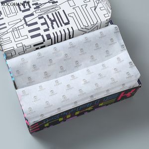 Emballage cadeau 100 feuilles PAPIER D'EMBALLAGE PERSONNALISÉ POUR L'EMBALLAGE PAPIER DE TISSU COULEUR NOIR ET BLANC AVEC VOTRE papel para envolver paquets 230706