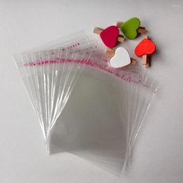Emballage cadeau 10000pcs Clear Cellophane refermable / BOPP / Poly Sacs Transparent Opp Sac 5 / 10cm Emballage Plastique Auto-adhésif Joint pour