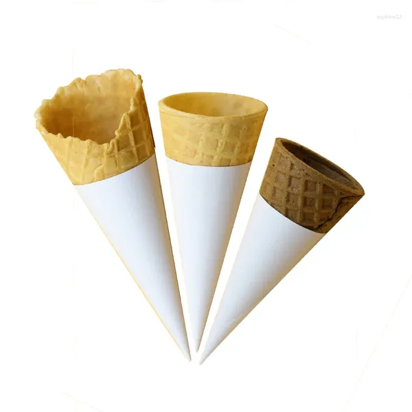 Envoltura de regalos 1000pcs portador de helados cubierta conos desechables manga de papel manga de bricolaje suministros de fiesta de verano para niños
