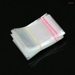 Enveloppe-cadeau 1000pcs sacs de polylophane refermables 7 10 cm Small Transparent Opp Sac auto-adhésif Emballage en plastique de phoque