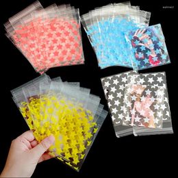 Enveloppe cadeau 1000pcs bijoux d'étoiles transparents Carte d'auto-adhésive Carte PO Accessoires Stockage Cellophane Candy Socled Wholesale