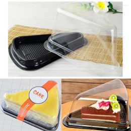 Geschenkverpakking 100 stuks 8 inch doorzichtige plastic taartdoos Sandwich Schaken dienbladen Bruiloft gunst dozen houder display stand decor aanbod