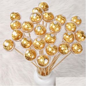 Cadeau cadeau 100pcs porte-chocolat acrylique bonbons emballage boules bricolage bouquet accessoires saint valentin tasse bouquetgift drop livraison dho4k