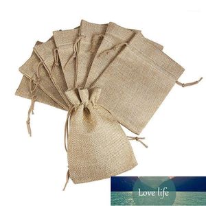 Gift Wrap 100 Stks Jute Packing Pouches Trekkoord Tassen 13x18cm Tas Jute Opberglinnen Sieraden Sacks voor Wedding Part1