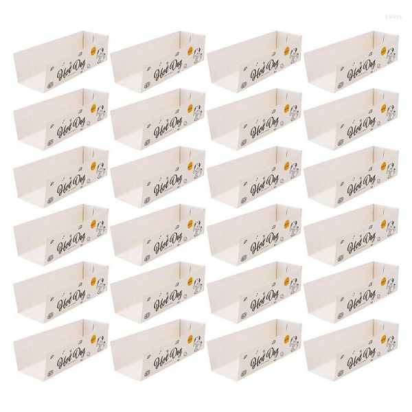 Envoltura de regalo 100pcs cajas desechables de bocadillos de perros cartón para llevar rectangular boxesgift