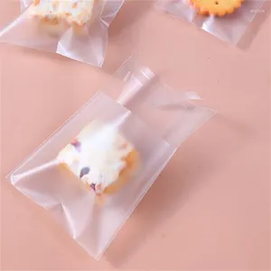 Emballage cadeau 100pcs givré transparent auto-adhésif biscuit flocon de neige croustillant bonbons emballage de cuisson sacs de collation alimentaire