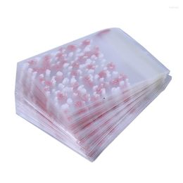 Emballage cadeau 100 pièces coeur clair sac de bonbons en plastique Transparent Cookie OPP pour mariage fête d'anniversaire déco bricolage pochette d'emballage