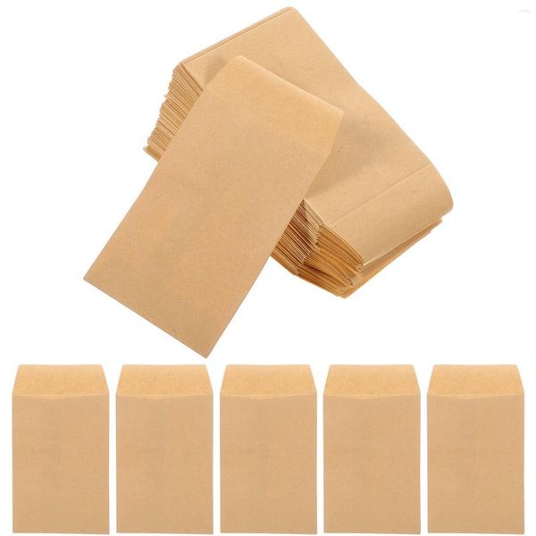 Papel de regalo 100pcs sobres Kraft Mini paquete para almacenar artículos pequeños