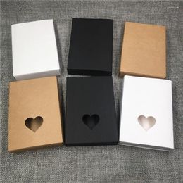 Cadeau cadeau 100pcs / lot brun kraft papier boîtes à tiroirs à la main bricolage boîte d'emballage cas pour bonbons gâteau bijoux chocolat