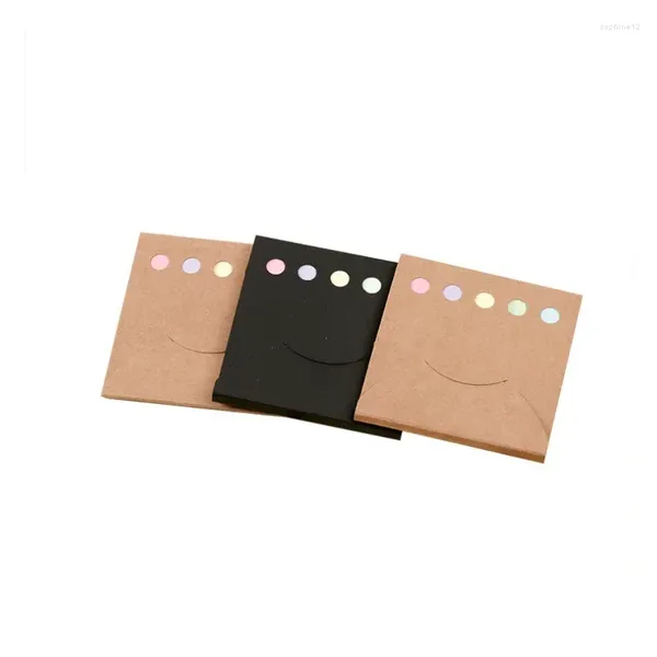 Envoltura de regalo 100 unids Mini Creative Kraft Paper Cover N Times Memo Pad Notas adhesivas Cuaderno Nota Suministros escolares