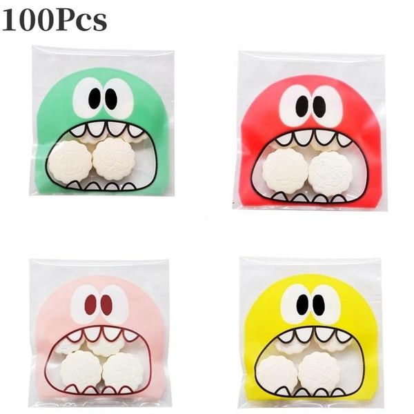 Cadeau cadeau 100pcs mini sac en plastique transparent bonbons cookies clair OPP auto-adhésif pochette pour fête d'anniversaire emballage sac cadeau