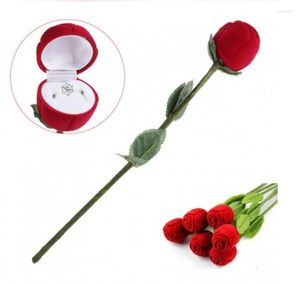 Emballage cadeau 100 pièces nouveauté rouge Rose fiançailles bague de mariage boîte boucles d'oreilles pendentifs étui à bijoux