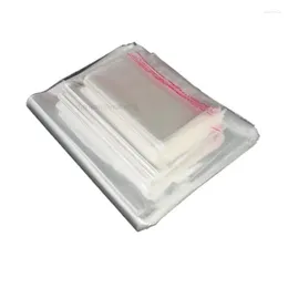 Emballage cadeau 100pcs pochette scellée en plastique 18cm -50cm 28 tailles sac d'emballage transparent OPP sacs à fermeture à glissière auto-adhésifs