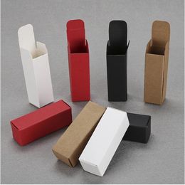Emballage cadeau 100pcs rouge blanc noir papier kraft rouge à lèvres boîte d'huile essentielle flacon compte-gouttes cosmétiques boîte de papier cadeau mini boîtes en carton 230704