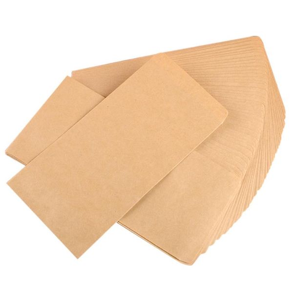 Papel de regalo 100 Uds sobres simples en blanco bolsas de embalaje de correo aéreo papel Kraft sobres de estilo Retro para Baby ShowerGift