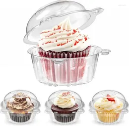 Geschenkverpakking 100 stuks vierkante cheesecake dozen slice taartdoos driehoek taart houders cupcake container voor bakkerij feest bruiloft