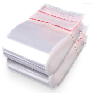 Papel de regalo 100 Uds bolsas de plástico transparente sellado pequeño para joyería embalaje de dulces embalaje de galletas que se puede volver a sellar