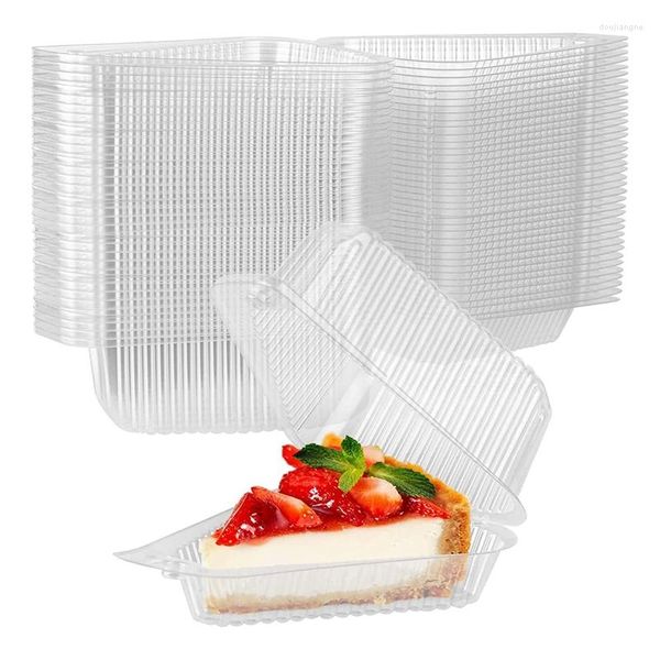 Emballage cadeau 100 pièces boîtes à gâteau au fromage Triangle tranche gâteau boîte porte-tarte pour boulangerie fête mariage