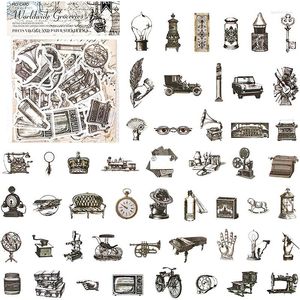 Emballage cadeau 100 pièces autocollants Scrapbook Vintage Washi esthétique pour adultes journalisation Scrapbooking fournitures de Journal indésirable