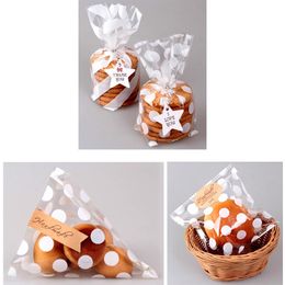 Emballage cadeau 100 pièces sacs en plastique à rayures blanches sac de bonbons à biscuits Transparent emballage de mariage de noël emballage de cuisson gâteau