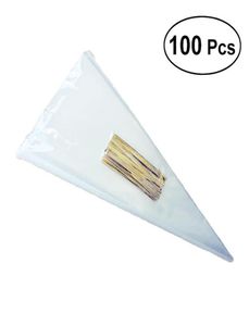 Geschenkwikkeling 100pcSlot DIY Wedding Verjaardagsfeestje Sweet cellofaan Clear Candy Cone Storage Bags Organza Pouches Decoration Factory 1998721