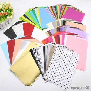 Gift Wrap 100sheet/bag A5 Wrapping Papers Retro Multicolor Print Tissue Paper Bookmark Gift Wrapping Papers Floral Gift Packaging Material R230814