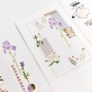 Papel de regalo, 10m, flores frescas increíbles, aceite especial, cinta Washi, suministros para manualidades, bricolaje, tarjeta para álbum de recortes, fabricación de pegatinas decorativas