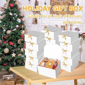 Geschenkwikkeling 10Pack Box Kerstmis met lintpapierverpakkingszakken Bruidsmeisje voorstel