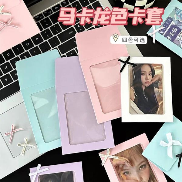 Envoltura de regalo 10pc/set simplicity kpop idol tithor pocard series de color macarrón de color coreano con tarjeta de imagen elegante