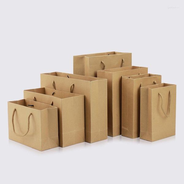 Emballage cadeau 10 pièces sacs pour mariage anniversaire noël baptême fête bonbons cadeaux emballage sac blanc noir papier Kraft petit sac à main