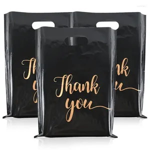 Envoltura de regalos 10pcs negro de agradecimiento de agradecimiento Bachelorette Party Packaging de boda Decoración de plástico Suministros de pequeñas empresas