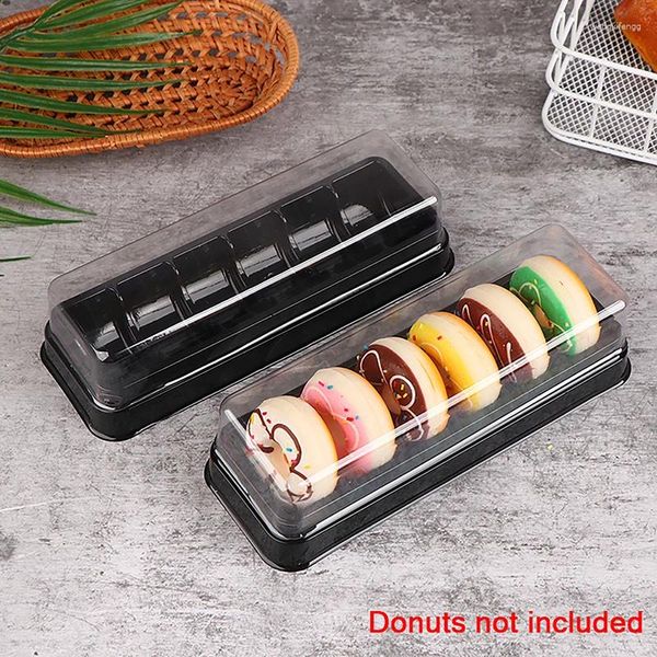 Enveloppe-cadeau 10pcs boîtes de boîte mini plateaux à gâteaux à contenant macarons en plastique emballage de chocolat clairement faveur