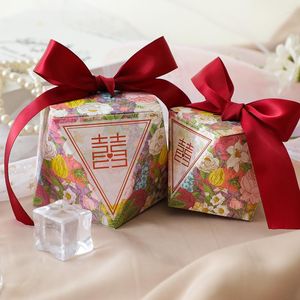 Emballage cadeau 10 pièces diamant boîte à bonbons de mariage en gros anniversaire noël Souvenir emballage fournitures de fiançailles