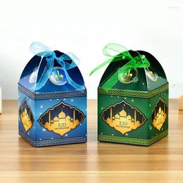 Enveloppe-cadeau 10pcs Eid Mubarak Box Candy Box Ramadan Decoration For Home Al-Fitr Chocolate Packaging Boxs Islamic Muslim Festival Decor