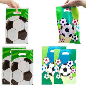 Envoltura de regalo 10pcs fútbol fútbol fútbol bolsas de dibujos animados para niños suministros de fiesta de cumpleaños para baby shower evento