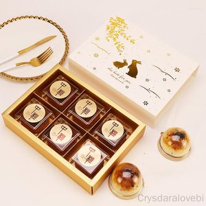 Emballage cadeau 10 pièces feuille d'or rose Macaron boîte gâteau chocolat papier noël fête d'anniversaire cadeaux emballage boîtes faveurs de mariage