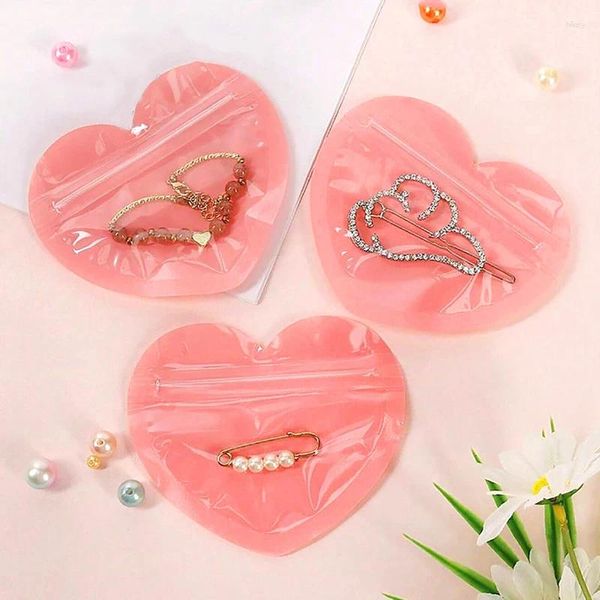 Envoltura de regalo 10 piezas 10 piezas en forma de sellado de boda de corazón bolso creativo de San Valentín paquete de dulces lindo portátil alta calidad
