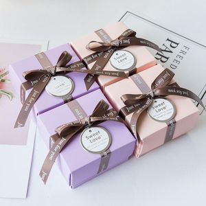 Cadeau cadeau 10pcs style coréen boîte de bonbons de mariage boîtes de cube fournitures de fête emballage bébé montré faveurs baggift