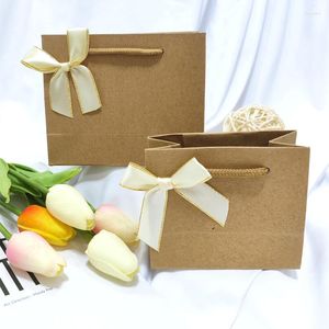 Emballage cadeau 10 Pcs/Lot papier Kraft petit sac bougie bijoux cosmétique boîte à bonbons fête d'anniversaire mariage emballage de noël