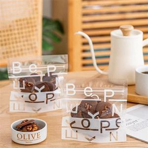 Enveloppe-cadeau 10pcs / lots Sacs en plastique transparent pour cookie au chocolat Nougat Nougat Biscuit Toast Emballage