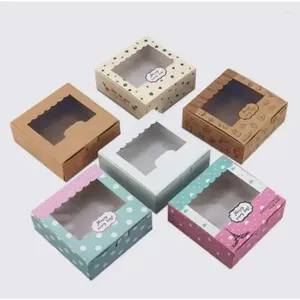 Geschenkwikkeling 10 stcs/lot Sample Black Kraft Soap Packaging Box White Brown Cookies Boxes Wedding Candy