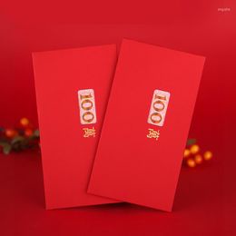 Emballage cadeau 10 pièces porte-bonheur chinois rouge enveloppe poche R année fête du printemps anniversaire noeud boîte de mariage