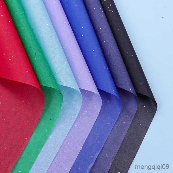 Envoltura de regalo 10pcs/paquete de 50x66 cm Papel de seda para reglas de bricolaje de bricolaje de color azul sheets de color sábanas para la fiesta de la fiesta de bodas de flores material de embalaje R230814